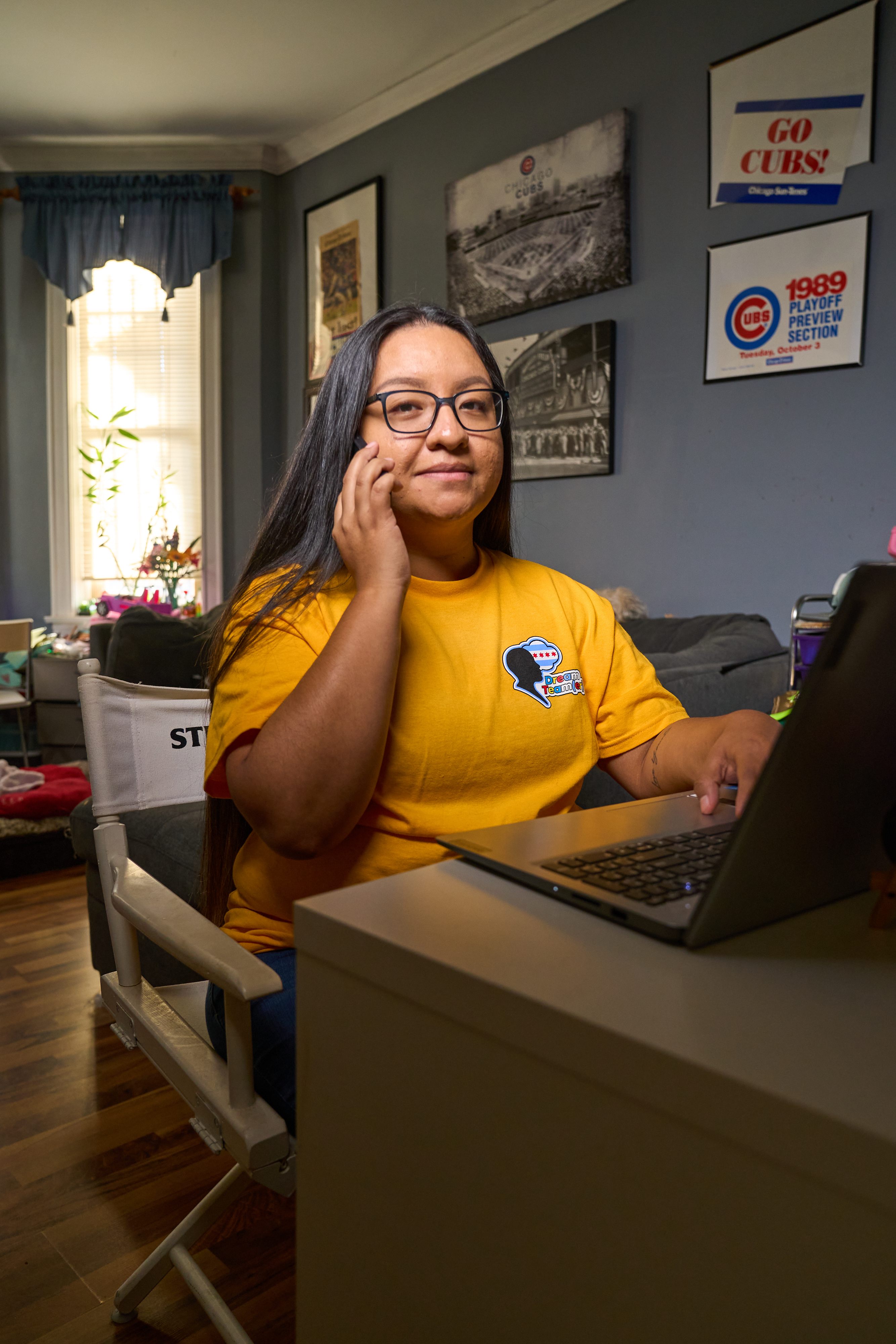 A Dream Team member coordinating operations